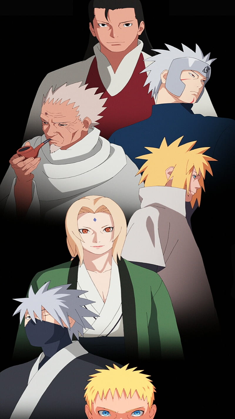 800x1422 Hokage, anime, kakashi, manga, minato, naruto, HD phone wallpaper