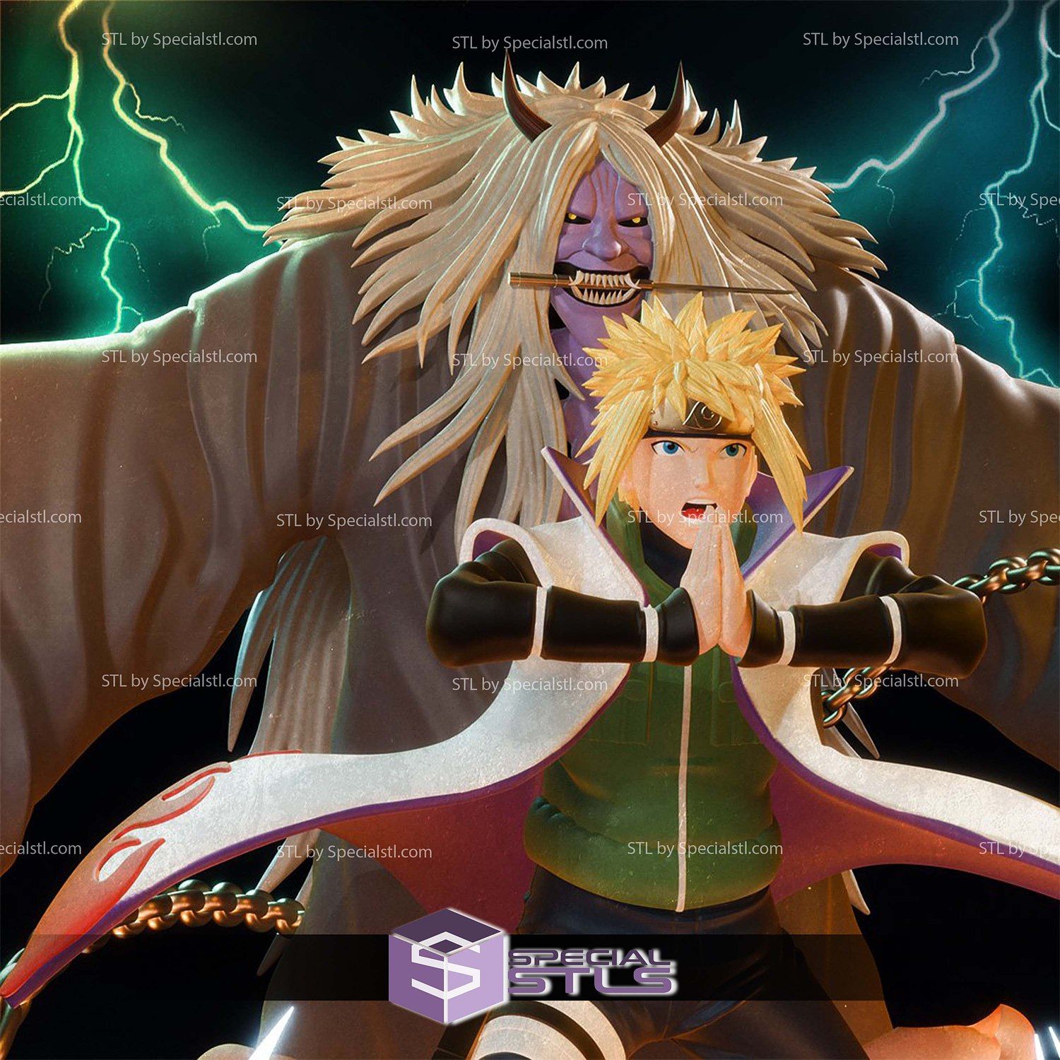 1500x1500 Minato and Shinigami 3D Print Files