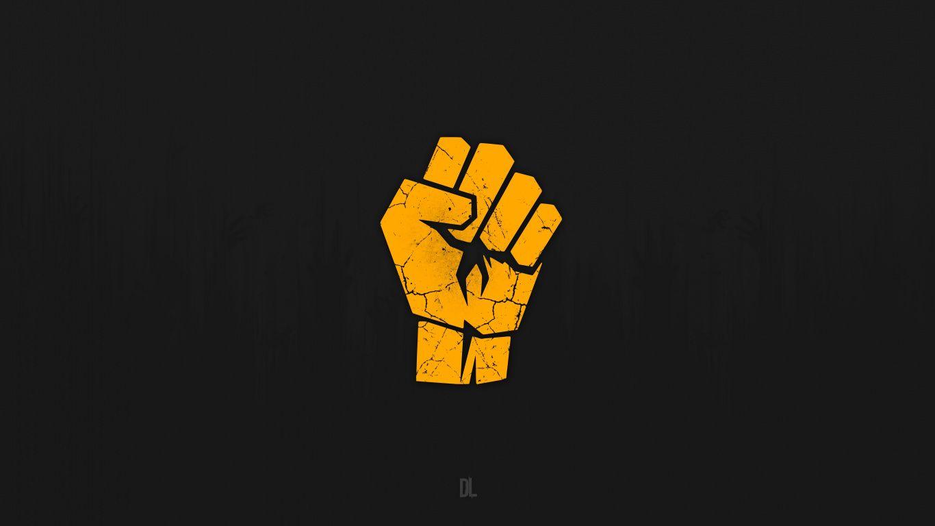 1366x768 Download 1366x768 wallpaper fist, dying light, video game, minimal