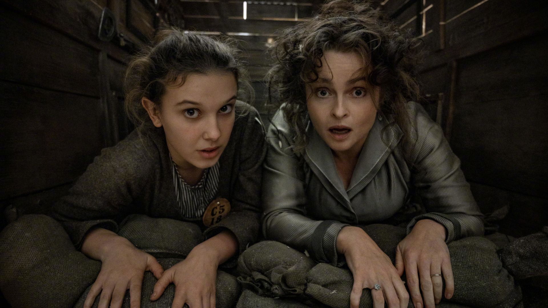 1920x1080 Millie Bobby Brown and Helena Bonham Carter HD Enola Holmes 2 Wallpaper