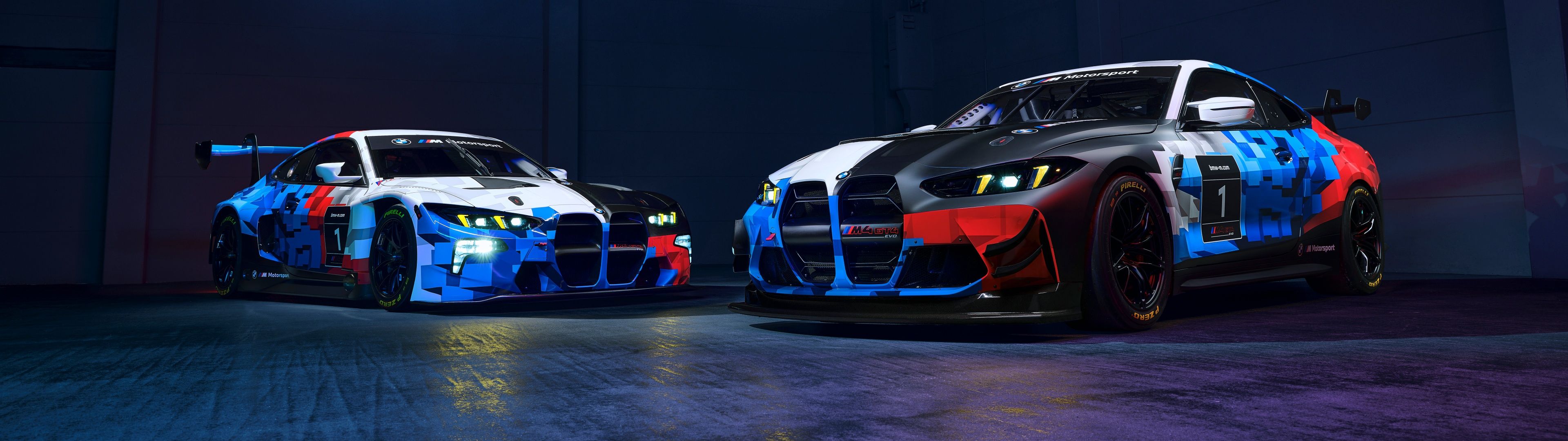 3840x1080 BMW M4 GT3 EVO Wallpaper 4K, BMW M4 GT4 EVO, 5K