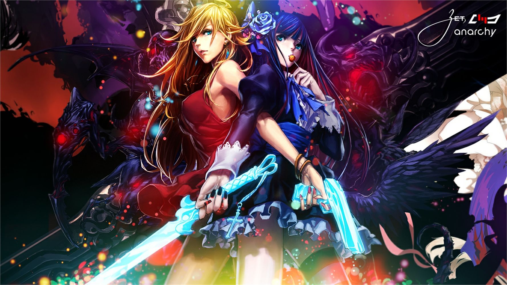 1779x1000 Stocking Anarchy HD Wallpaper: Panty & Stocking with Garterbeltx1000