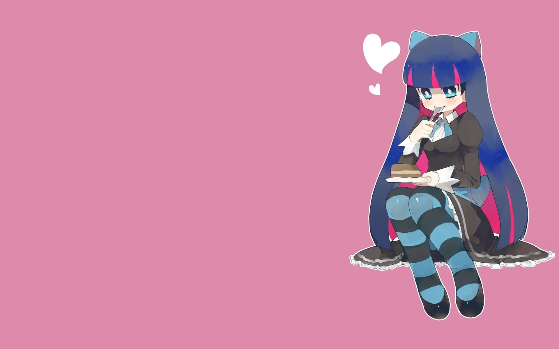 1920x1200 Panty, Stocking with Garterbelt Show Stocking illustration, Panty and Stocking with Garterbelt, cake, Anarchy Stocking, striped leggings HD wallpaper