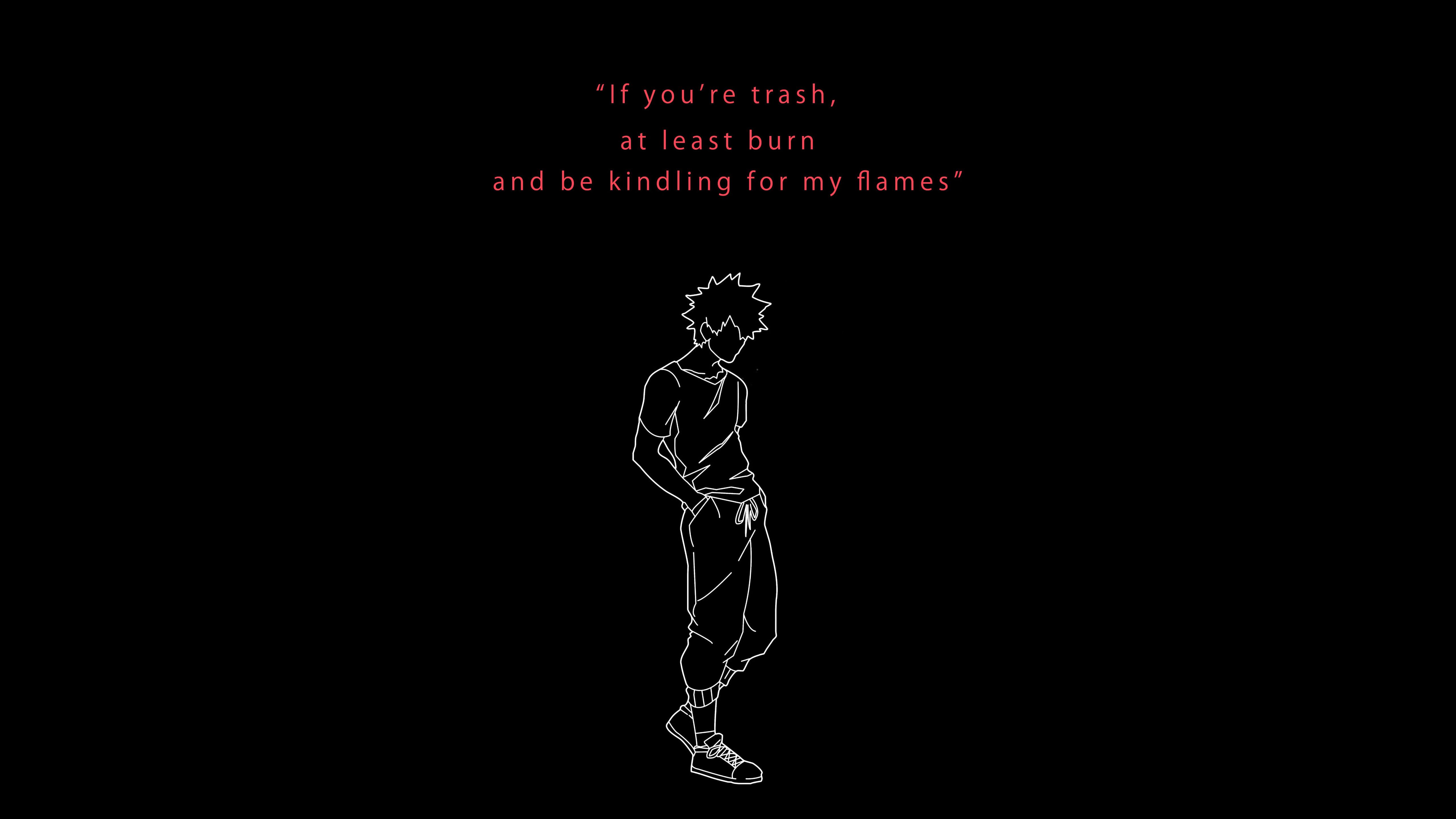 5120x2880 Dabi quotes Wallpaper 4K, Minimalist, My Hero Academia