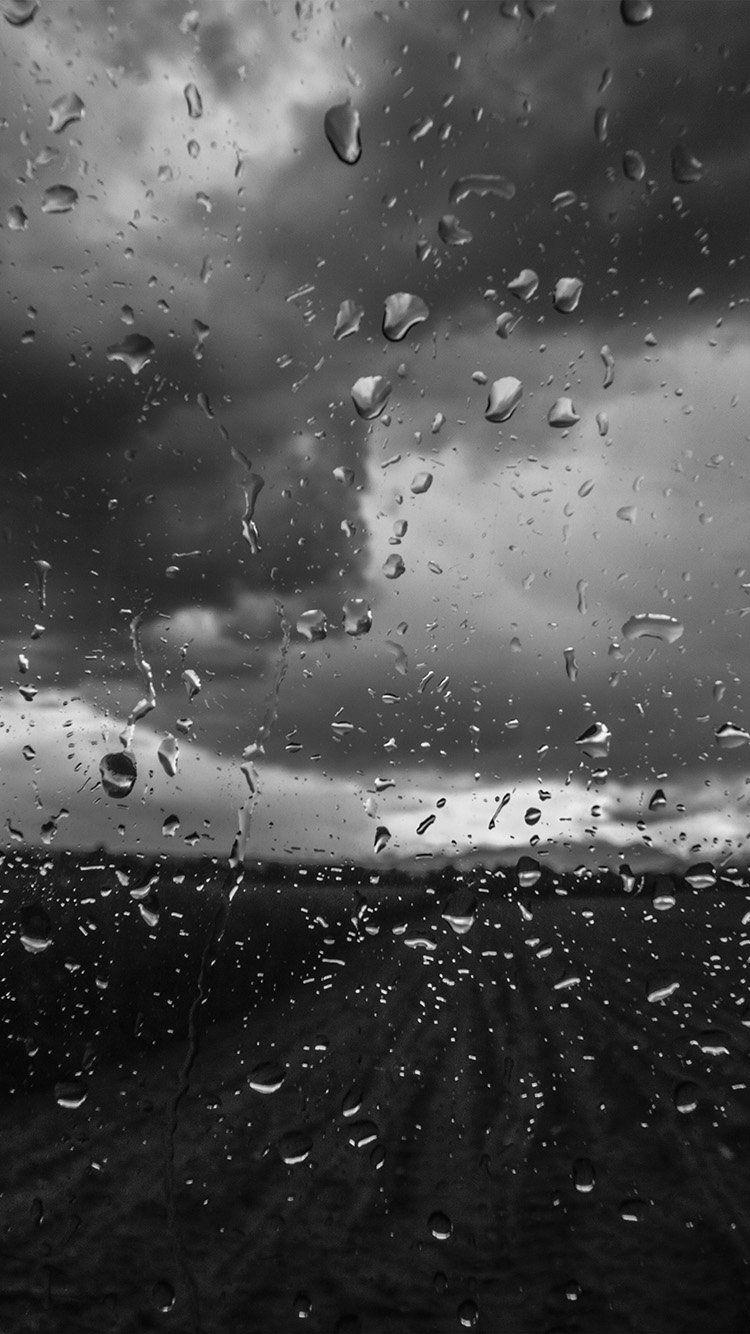 750x1334 Cửa sổ mưa Thiên nhiên Giọt nước Đường tối Bw.  Cửa sổ mưa