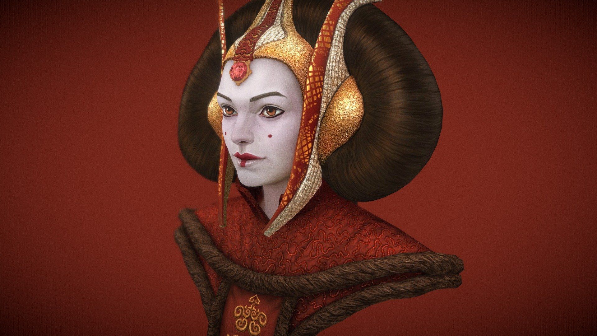 1920x1080 Queen Amidala model by luisservin89 [567f19a]