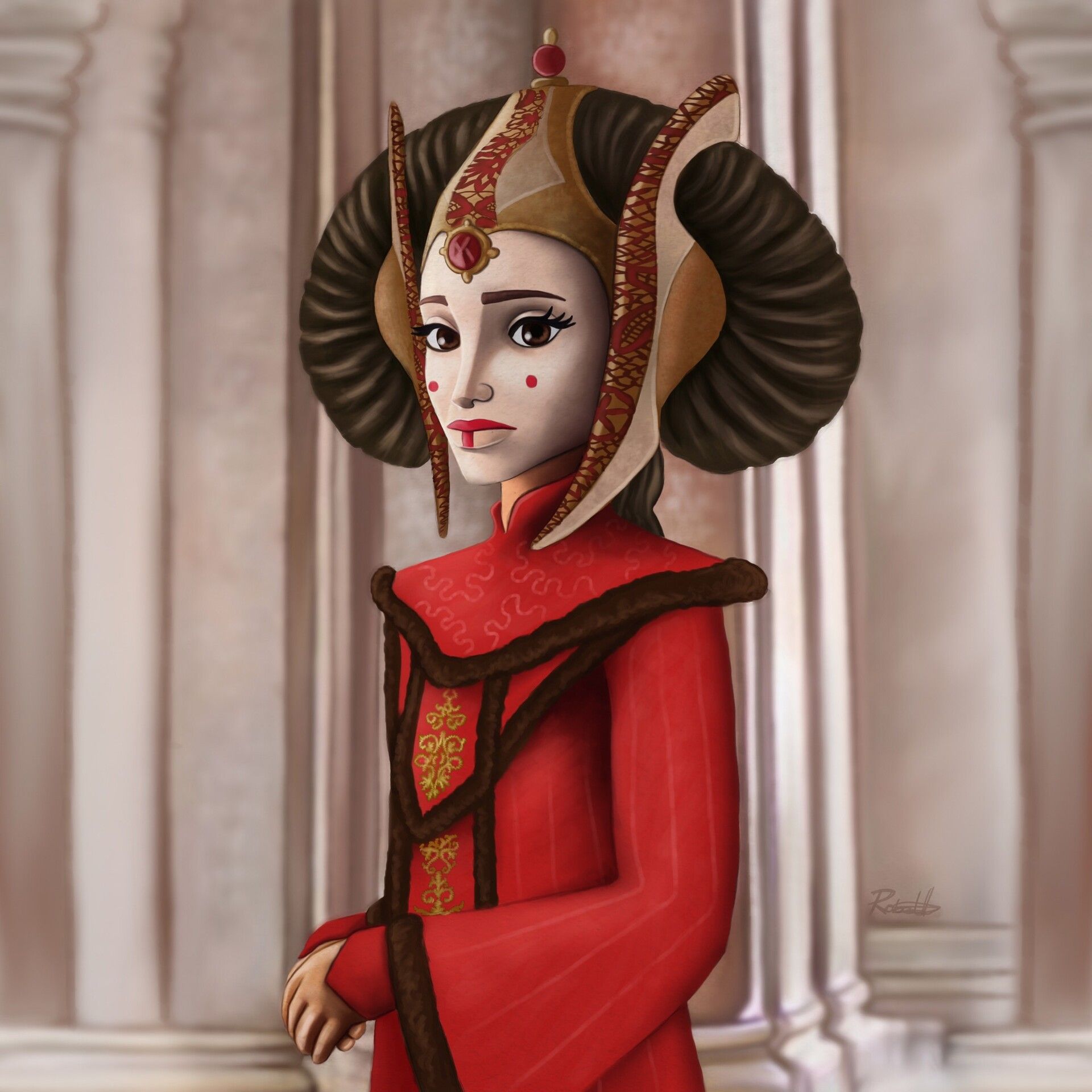 1920x1920 Queen Amidala Wars the Clone Wars style