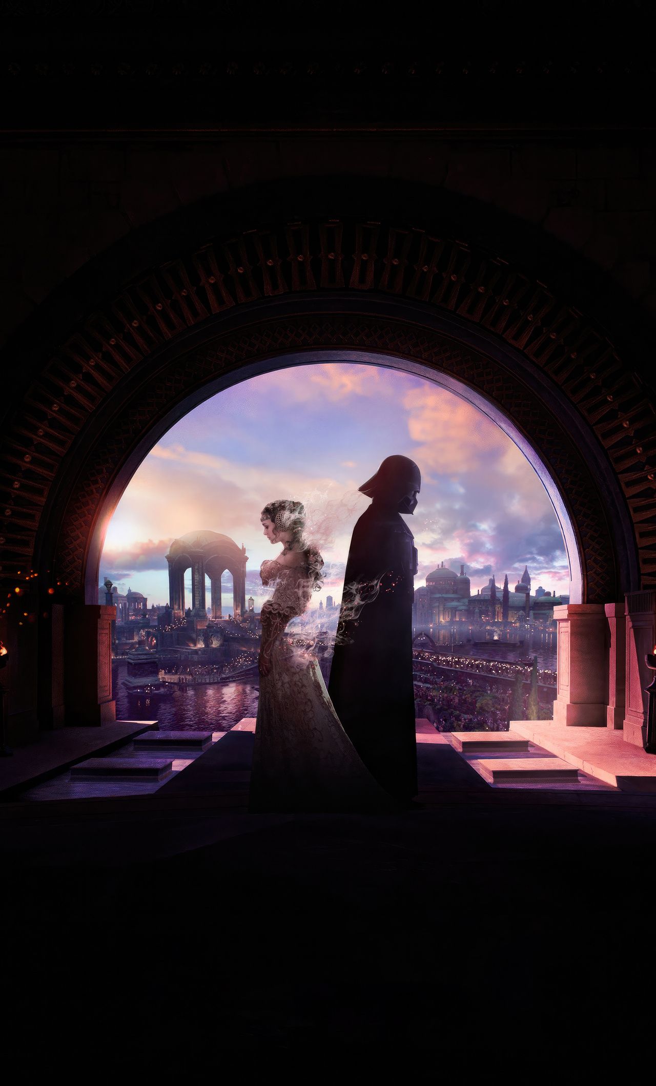 1280x2120 Padme Amidala And Darth Vader iPhone , HD 4k Wallpaper, Image, Background, Photos and Picture