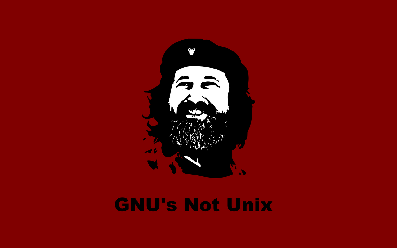 1280x800 Che Stallman with GNU recursive acronym.png