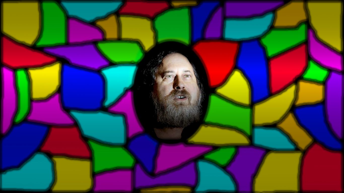 1366x768 Richard Stallman. Trisquel GNU Linux - ¡Vai Por Libre!