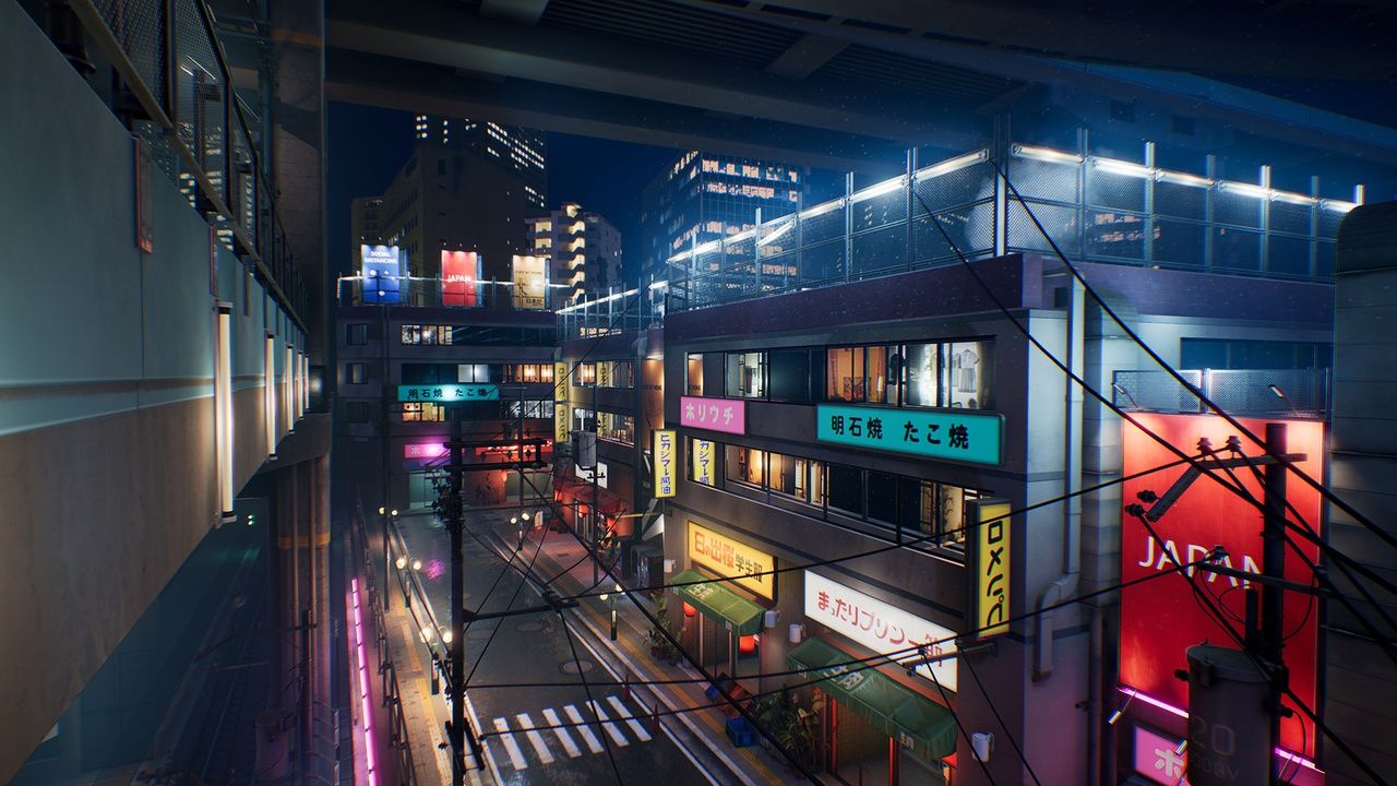 1280x720 Japanese city pack