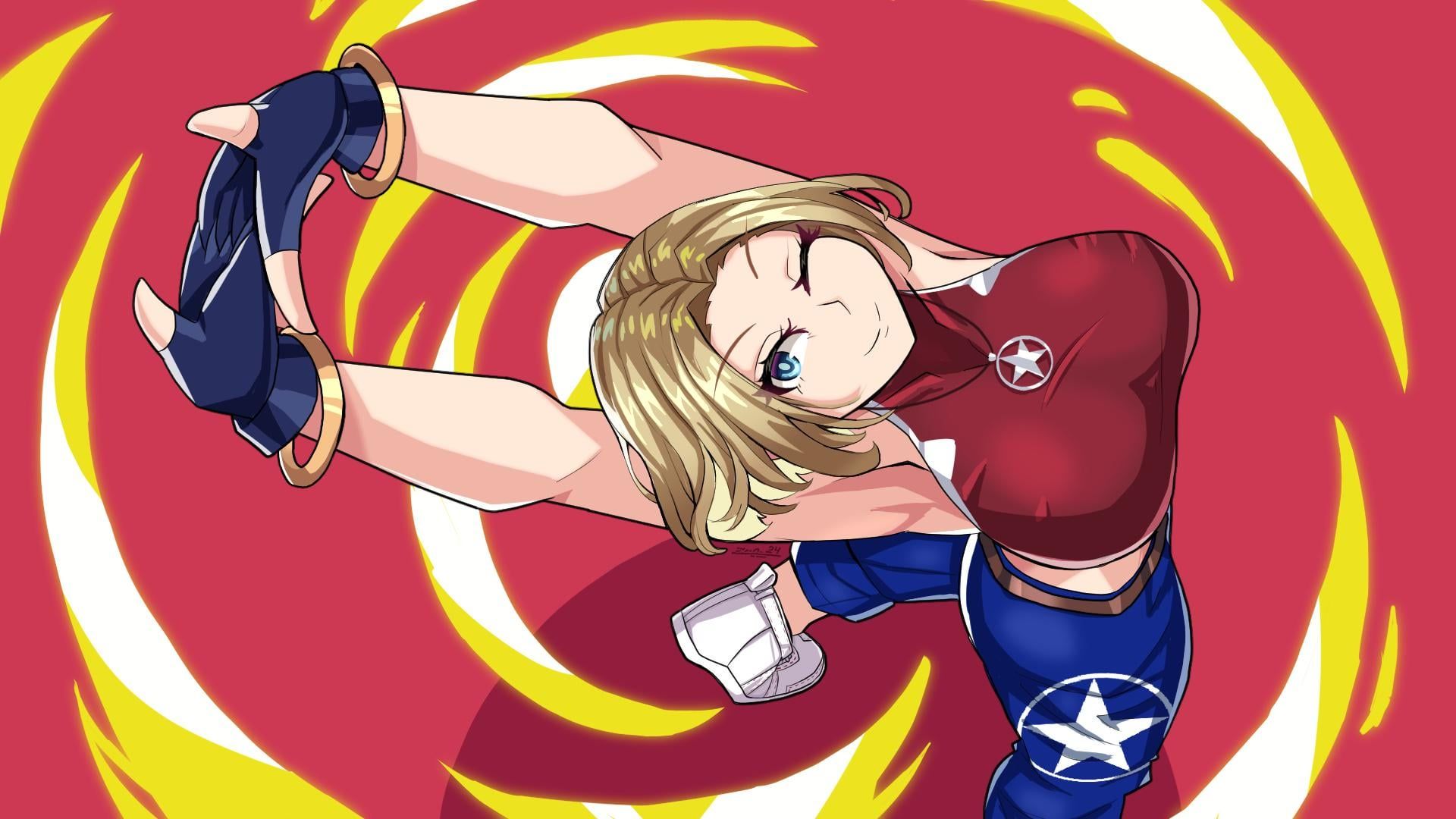 1920x1080 Drawing of Blue Mary from KOF