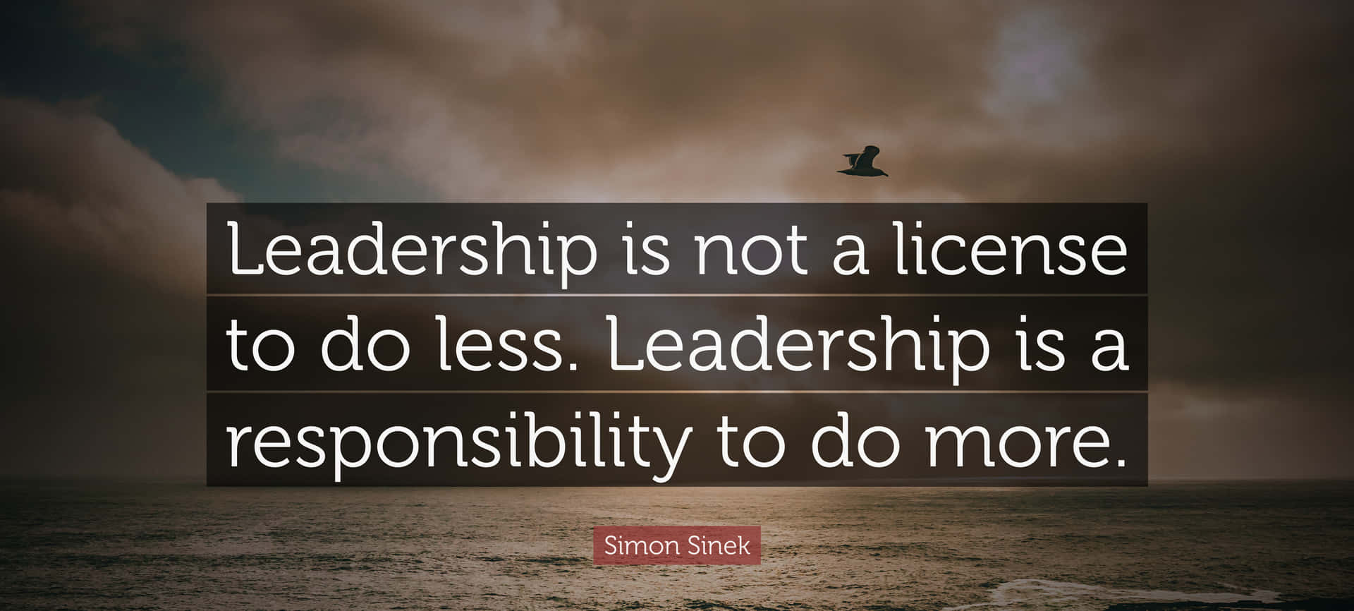1920x866 Download Leadership Responsibility Quote Simon Sinek Wallpaper