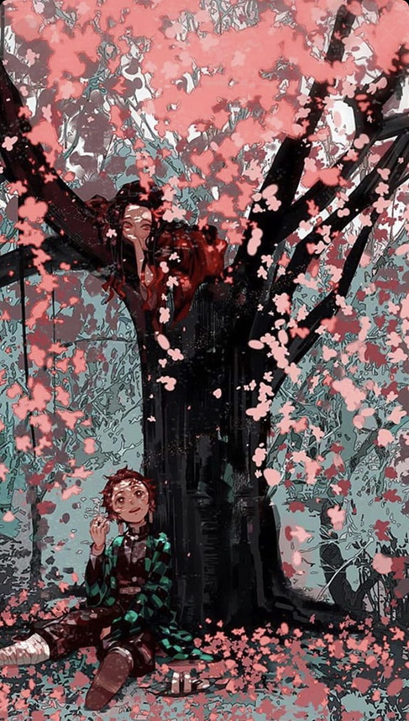 800x1410 Demon slayer, anime, nature, HD phone wallpaper