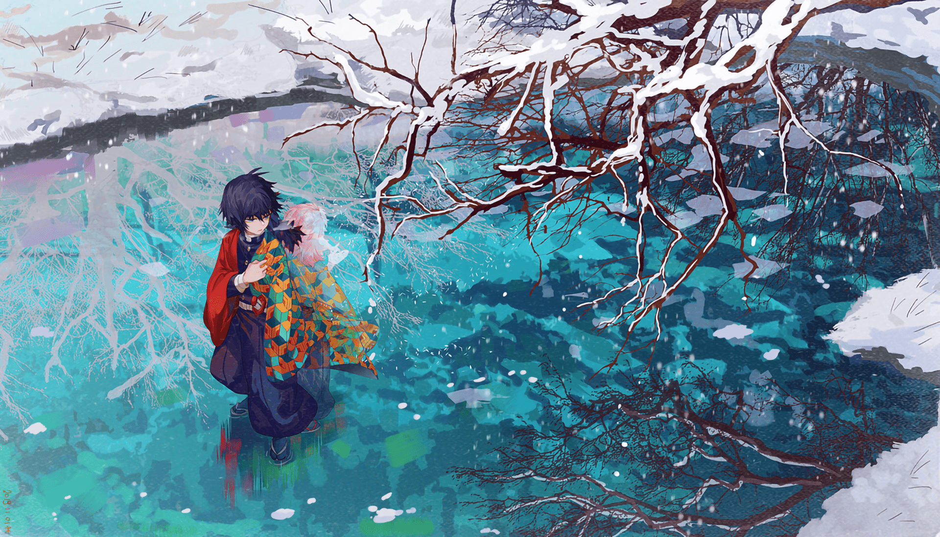 1920x1097 Giyuu Tomioka: Winter Solitude Slayer HD Wallpaper by 袄（Jacket）x1097