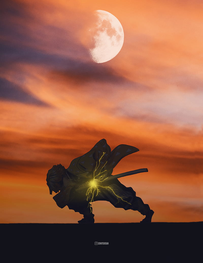 800x1036 Zenitsu, anime, demon slayer, demons, kimitsu no yaiba, nature, slayers, tanjiro, HD phone wallpaper