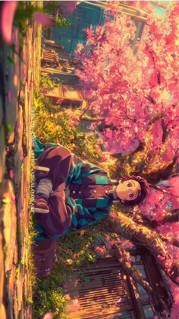736x1308 Even the strongest flames find peace beneath falling petals.. .. Demon slayer 4k. . Follow. .. #aianimeart #tanjiro #Shinobu #Zenitsu #Kyōjurō #nezuko #animeart #Cherryblossoms #nature # Demonslayer #aiartwork