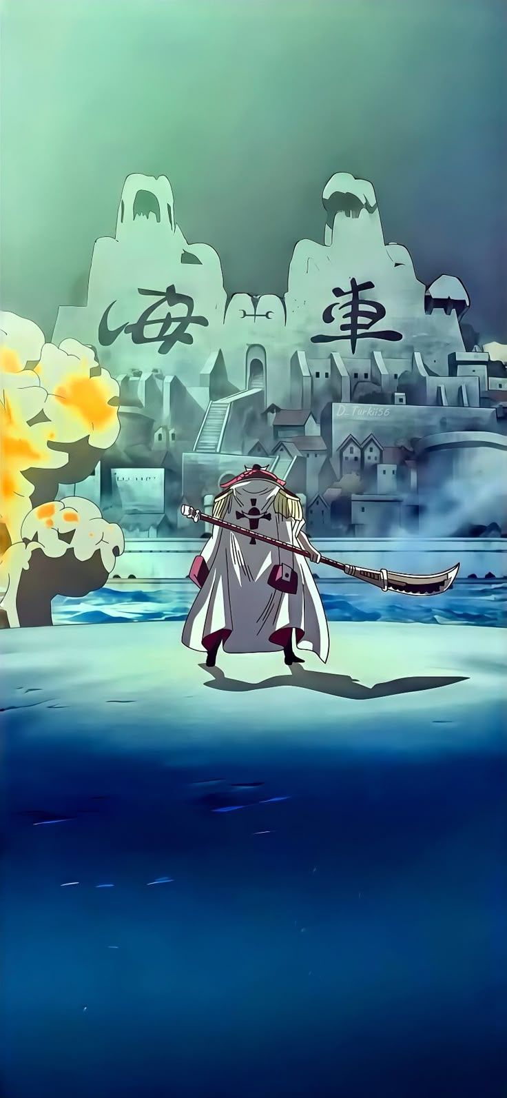 736x1593 One piece wallpaper dressrosa. Whitebeard wallpaper 4k, Whitebeard vs marineford, Anime background