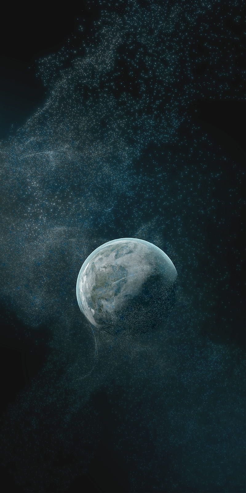 800x1600 Space, alien, alone, blue, cool, dark, earth, fantasy, galaxy, nature, night, HD phone wallpaper