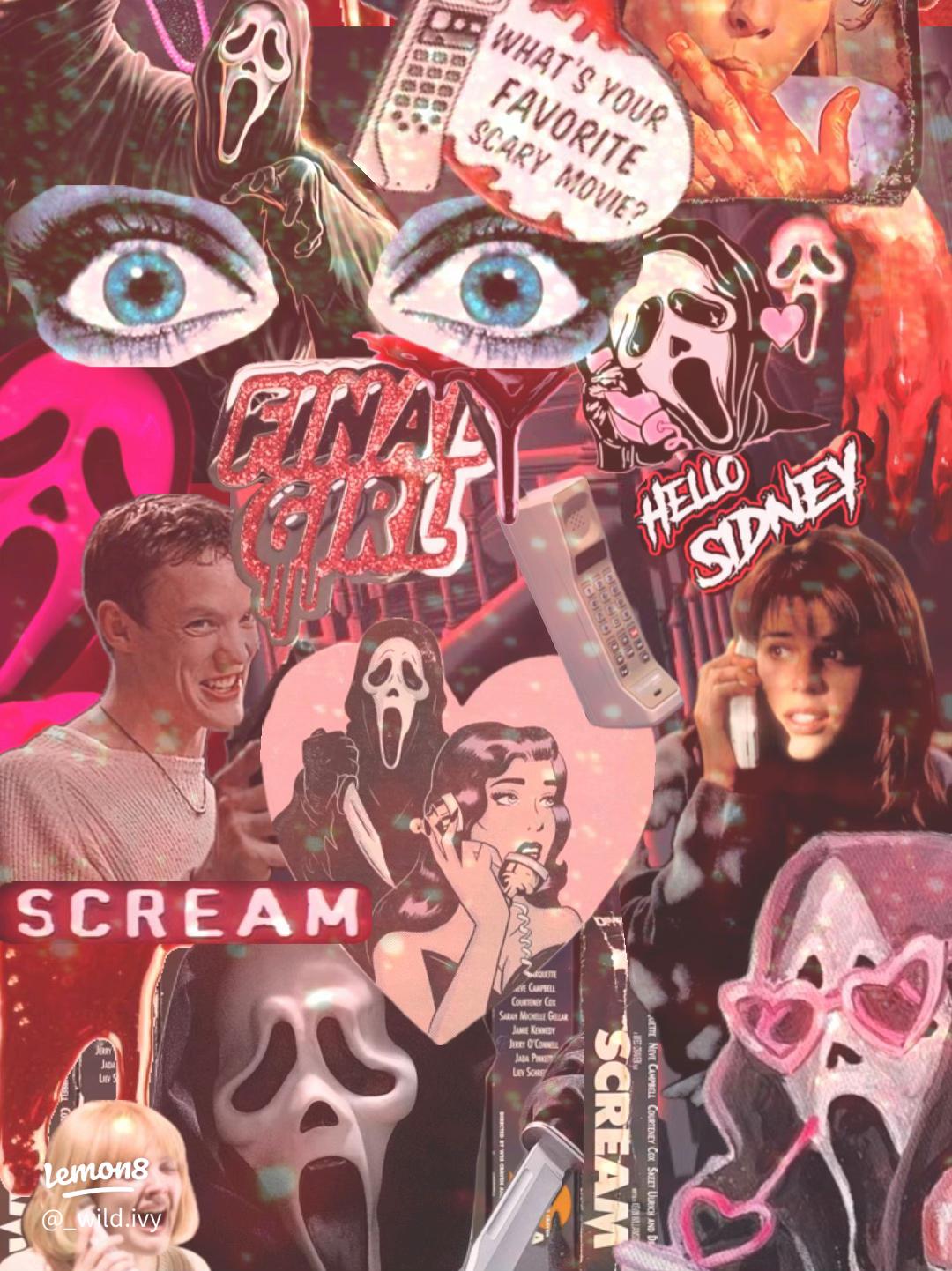 1080x1442 Spooky Scream Wallpaper: Aesthetic Ghostface & Horror Collages