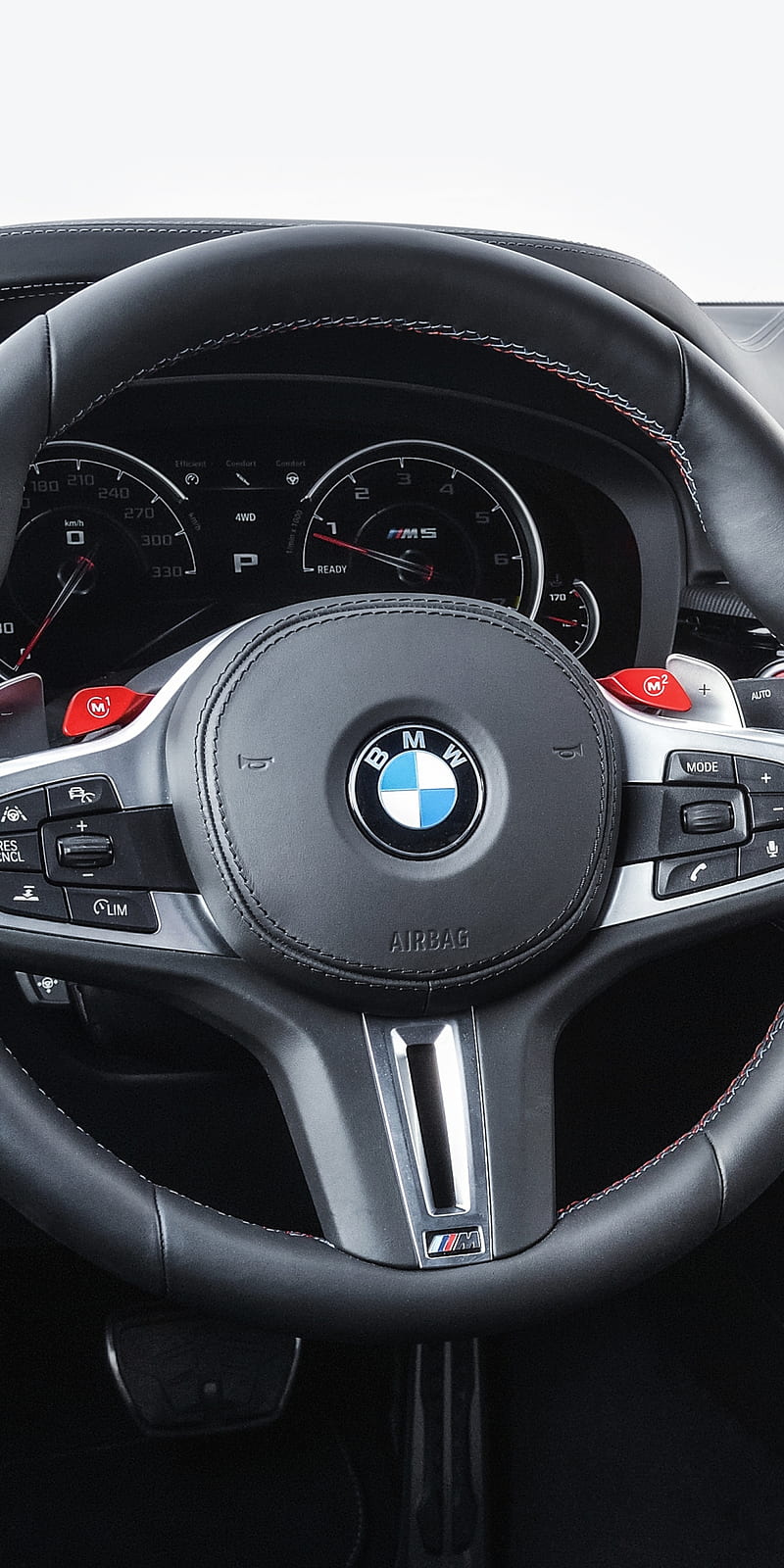 800x1600 F90 Steering Wheel, bmw, competition, first edition, interior, luxury, m performance, HD phone wallpaper