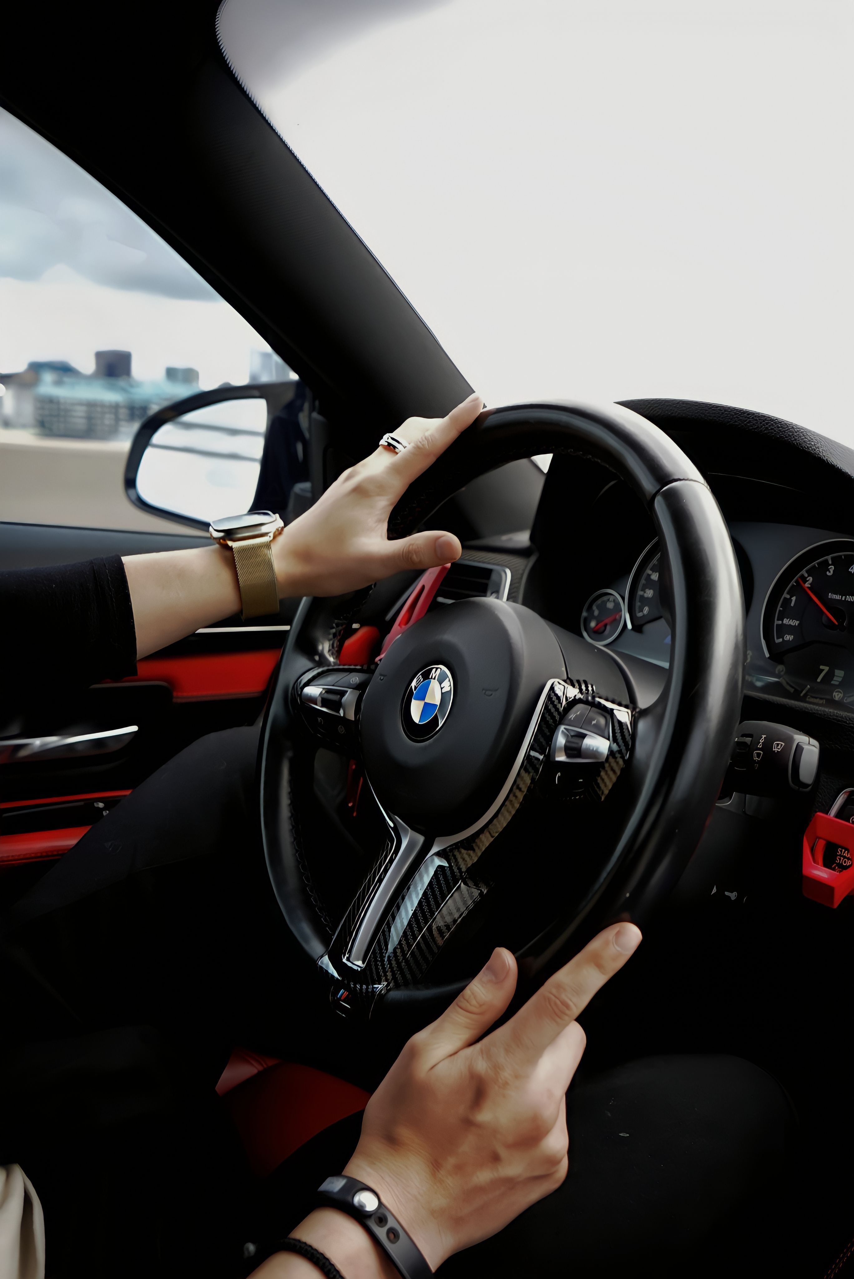 2736x4096 Man Driving a Modern BMW Car · Free