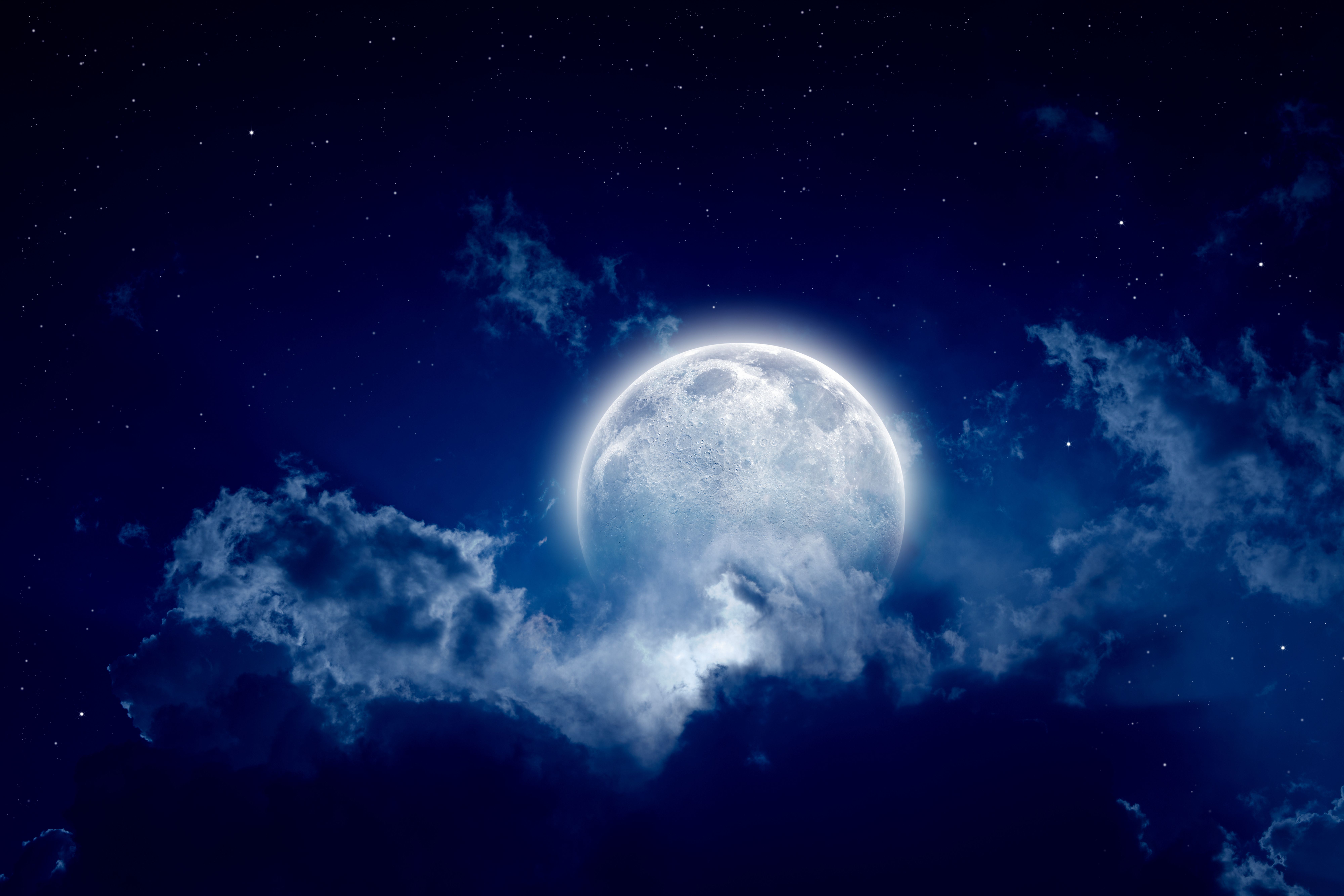 8000x5334 Wallpaper the sky, landscape, night, the moon, moon, moonlight, sky, landscape for mobile and desktop, section пейзажи, resolution 8000x5334