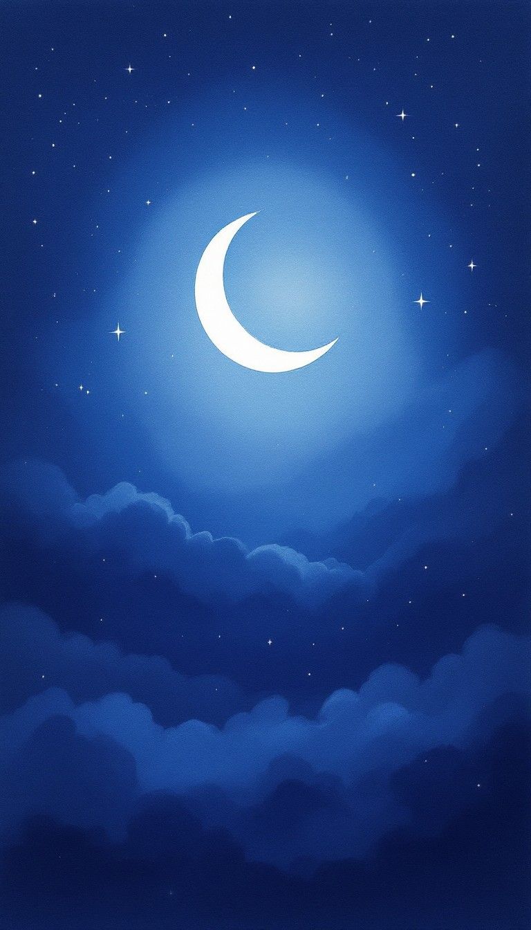 768x1344 Free Moonlit Night Dreams Image, Crescent, Night