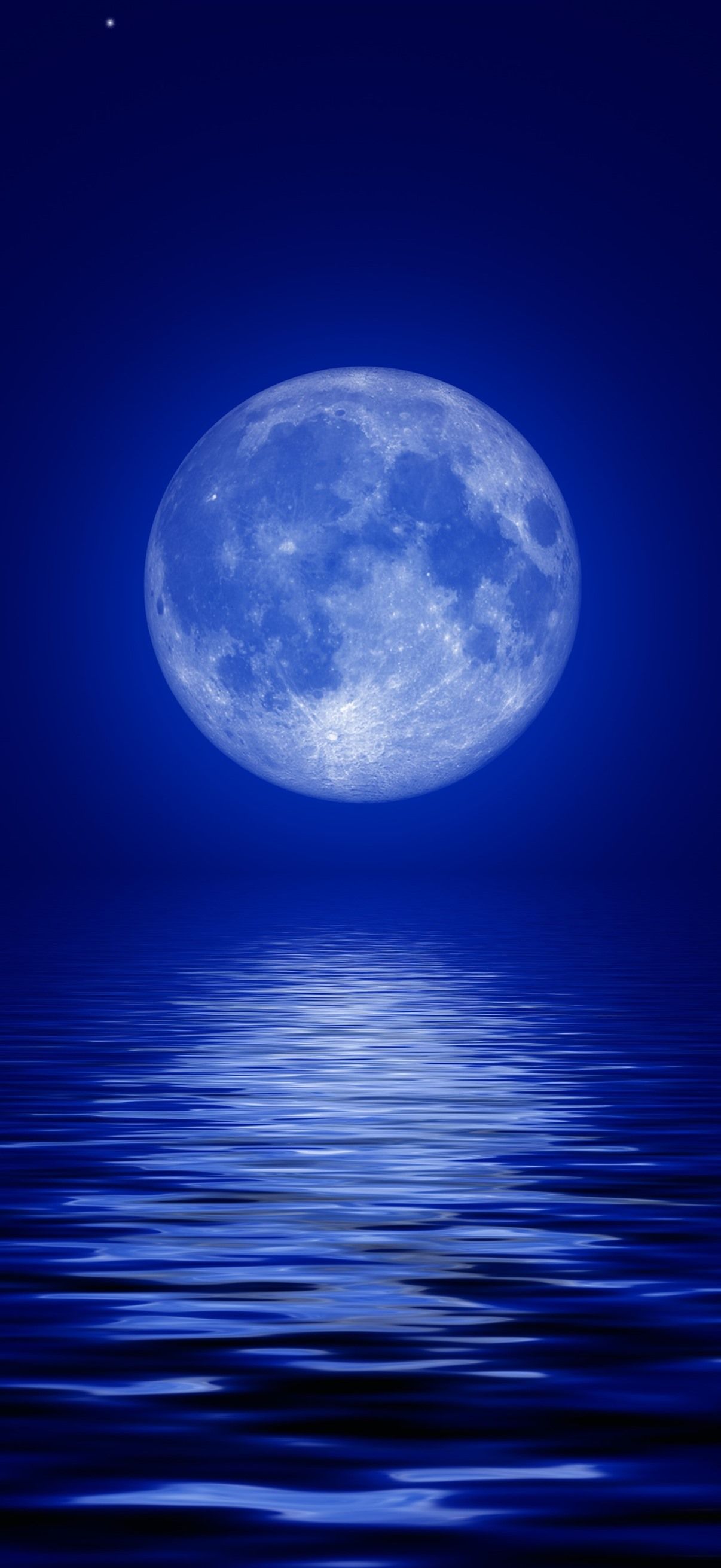 1206x2622 Moon, Blue Sea, Moonlight, Night 1206x2622 IPhone 16 17 Pro Wallpaper, Background, Picture, Image