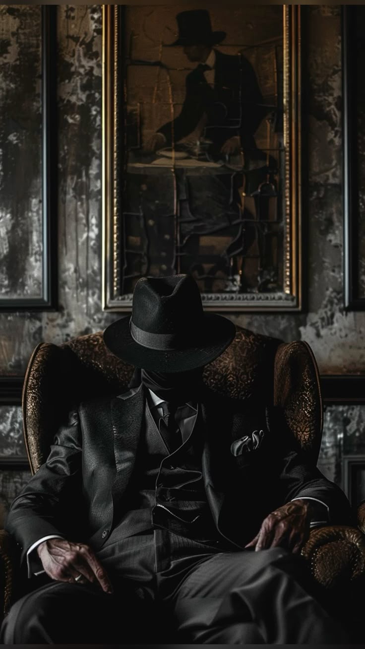 736x1308 Mafia Boss. Dark. Moody. Noir. Peaky Blinders. Luxury. men's Aesthetic