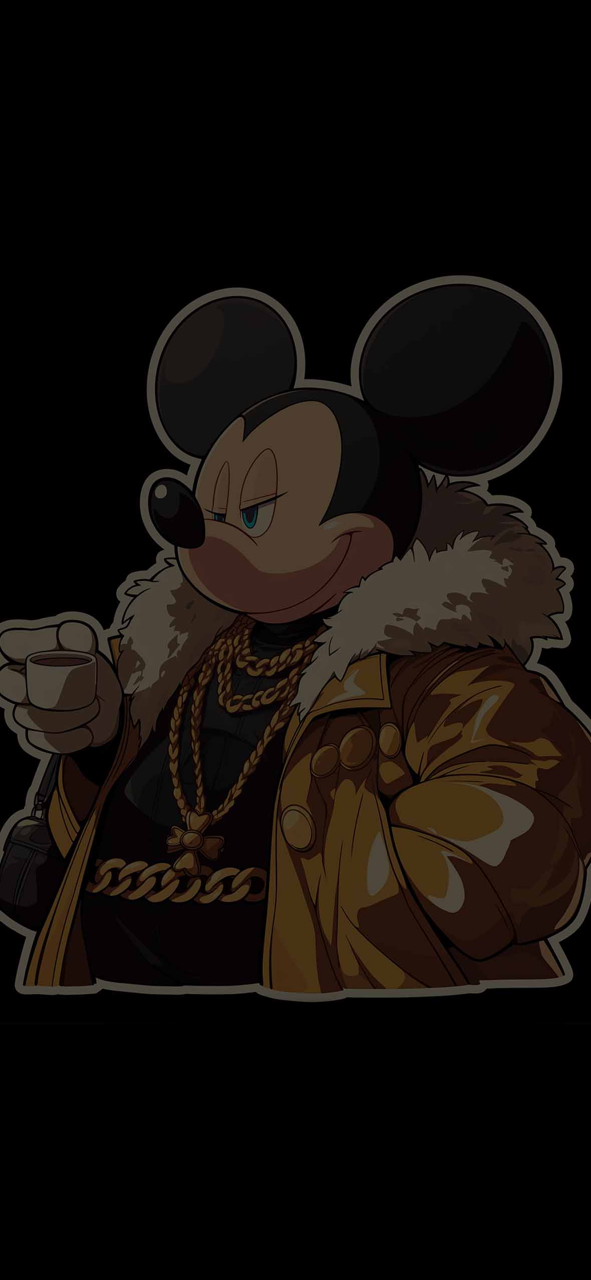 1180x2554 Mickey Mouse Mafia Boss Style Wallpaper Wallpaper HD