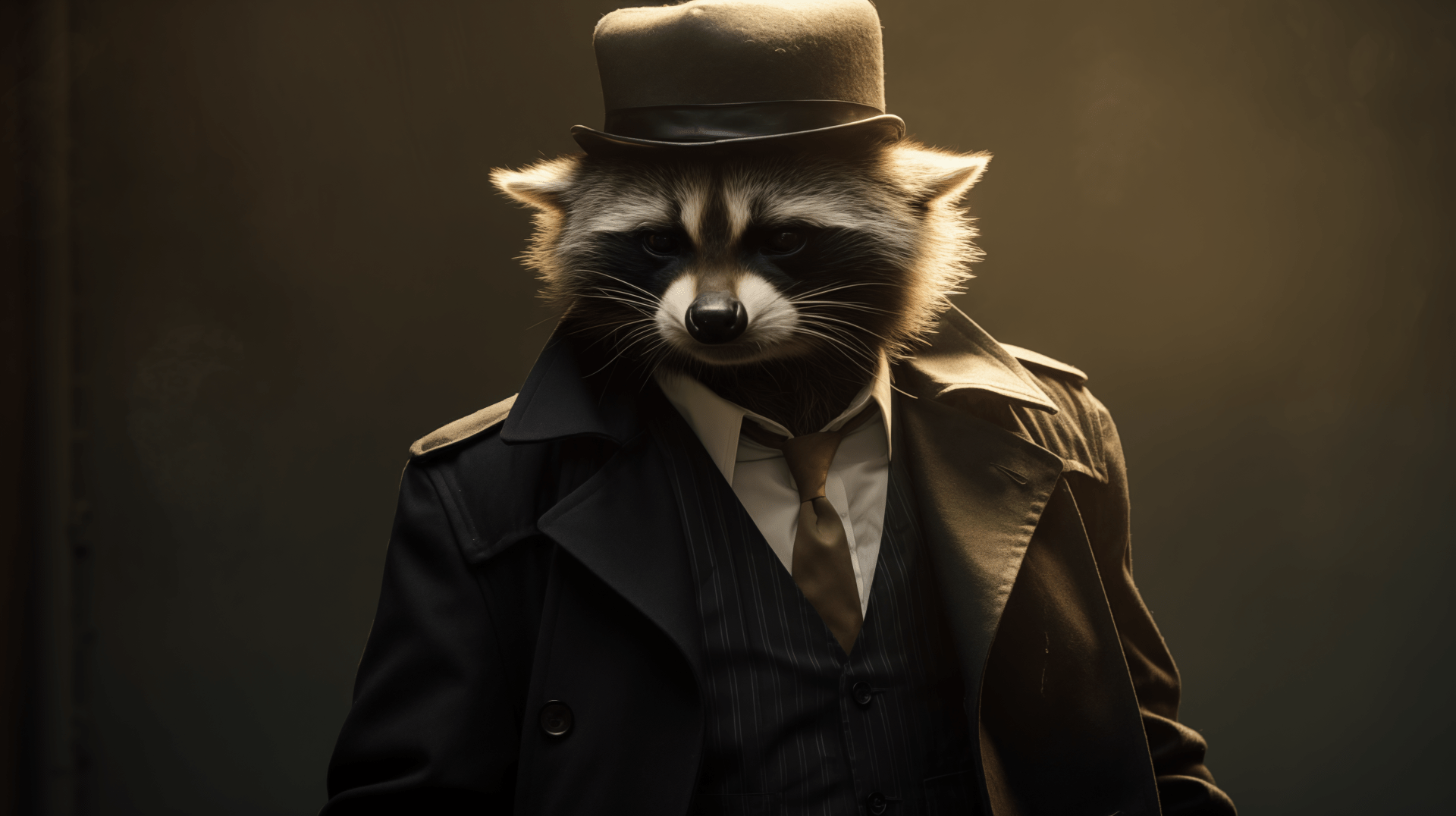 1920x1076 Mafia Raccoon Humor HD Wallpaper