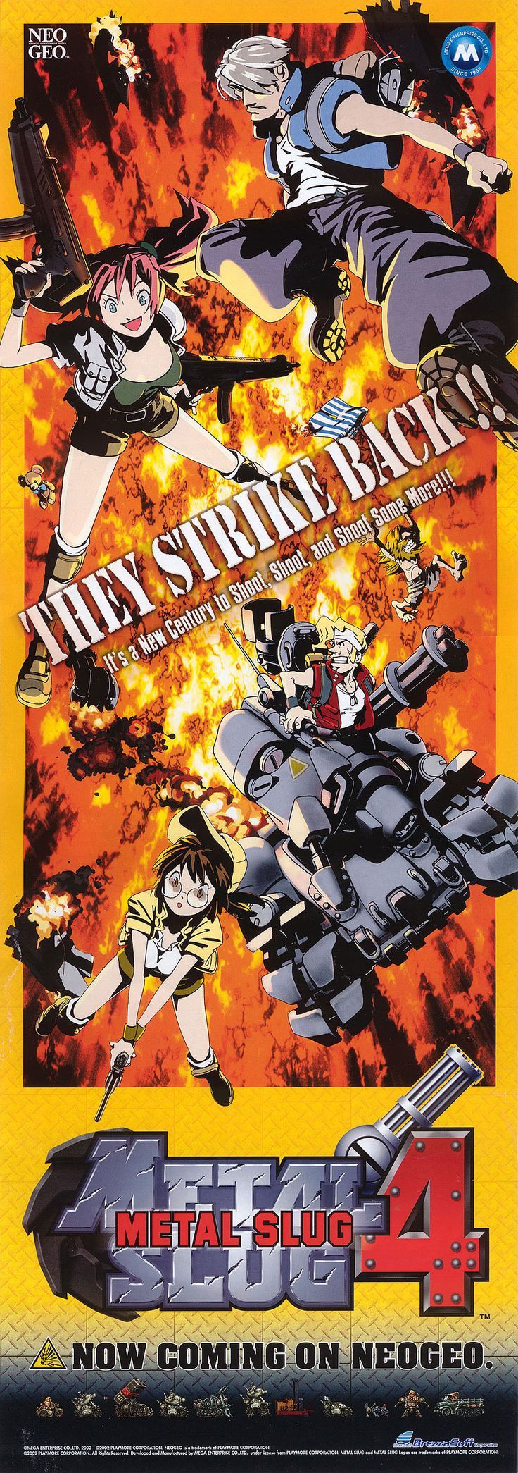736x2090 Metal Slug 4 by Mega Enterprises / Playmore corporation. Metal slug box art, Metal slug mission