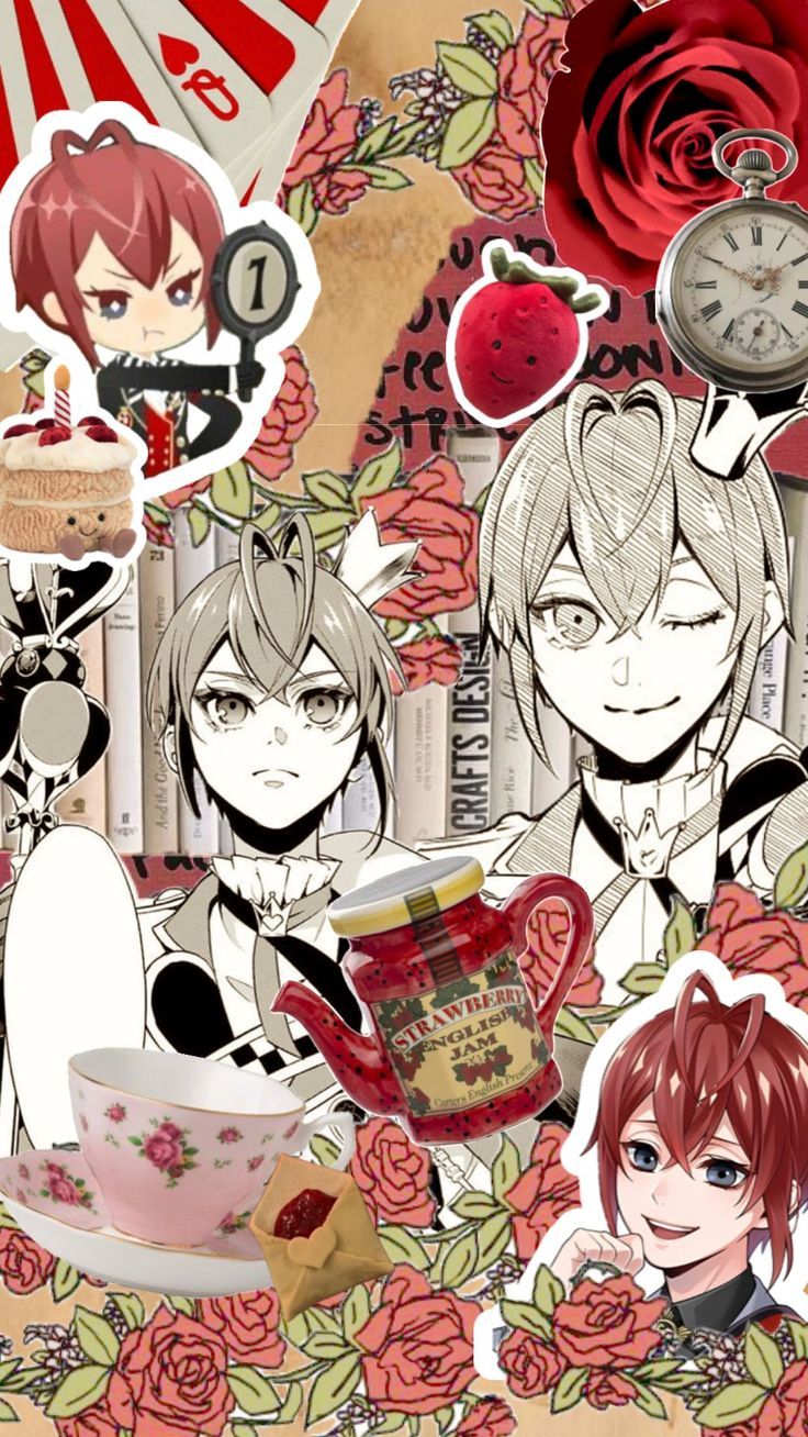 736x1308 Twst Riddle Rosehearts Collage Wallpaper