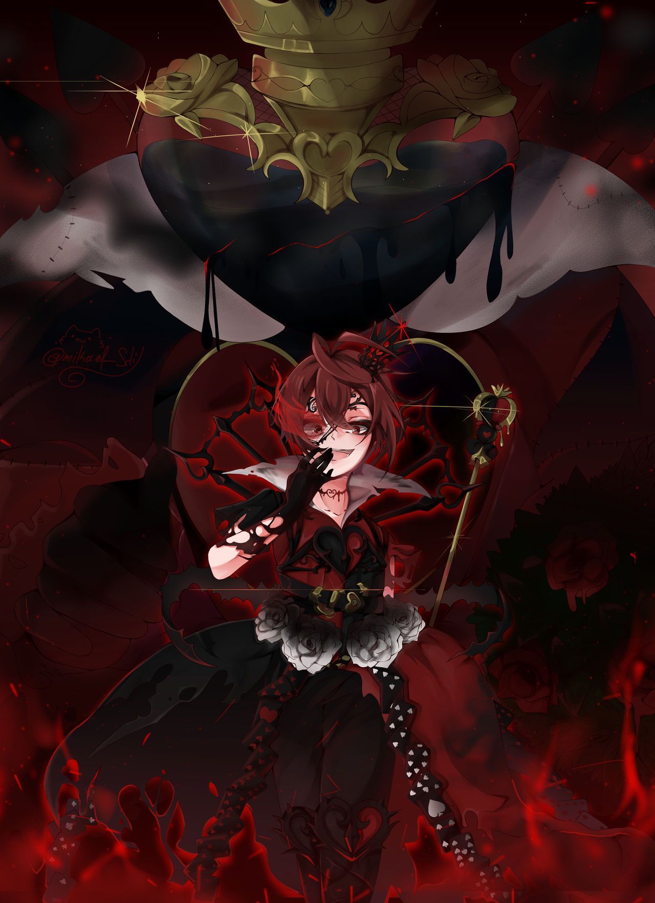 1280x1766 Roses and Thorns [Overblot!Riddle Rosehearts x Reader] to escape