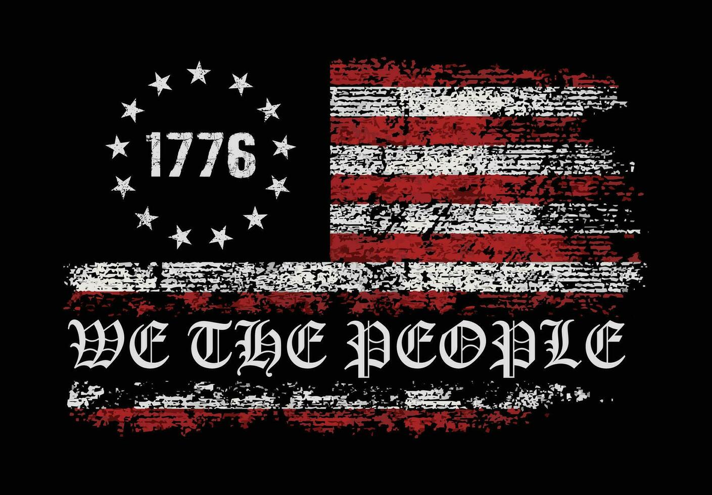 1409x980 We the People 1776 Betsy Ross American Flag Design