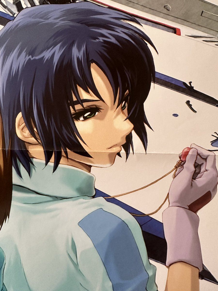 900x1200 Losing my mind bc in this Gundam SEED AsuKira poster, Athrun is holding the Haumea amulet