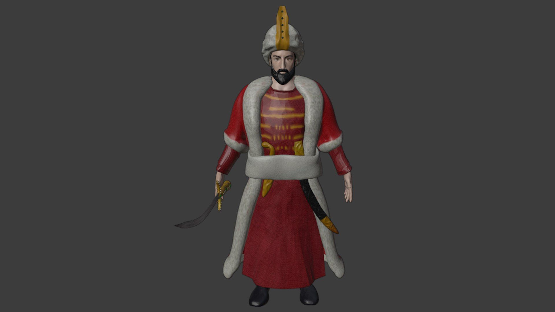 1920x1080 3D Fatih Sultan Mehmet Model