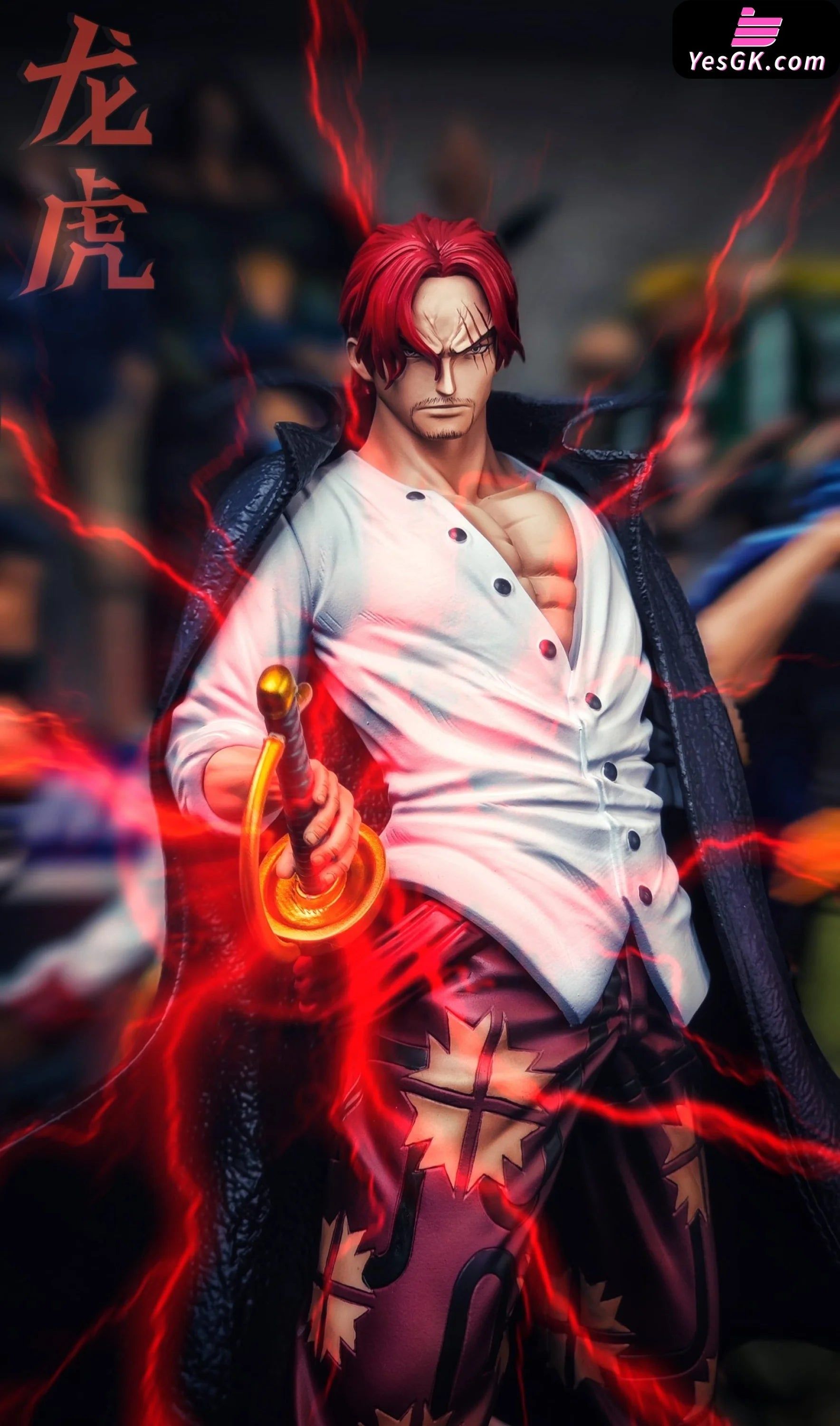 1768x3000 One Piece First Four Emperors Standing Red Haired Shanks Statue Studio [Pre Order]
