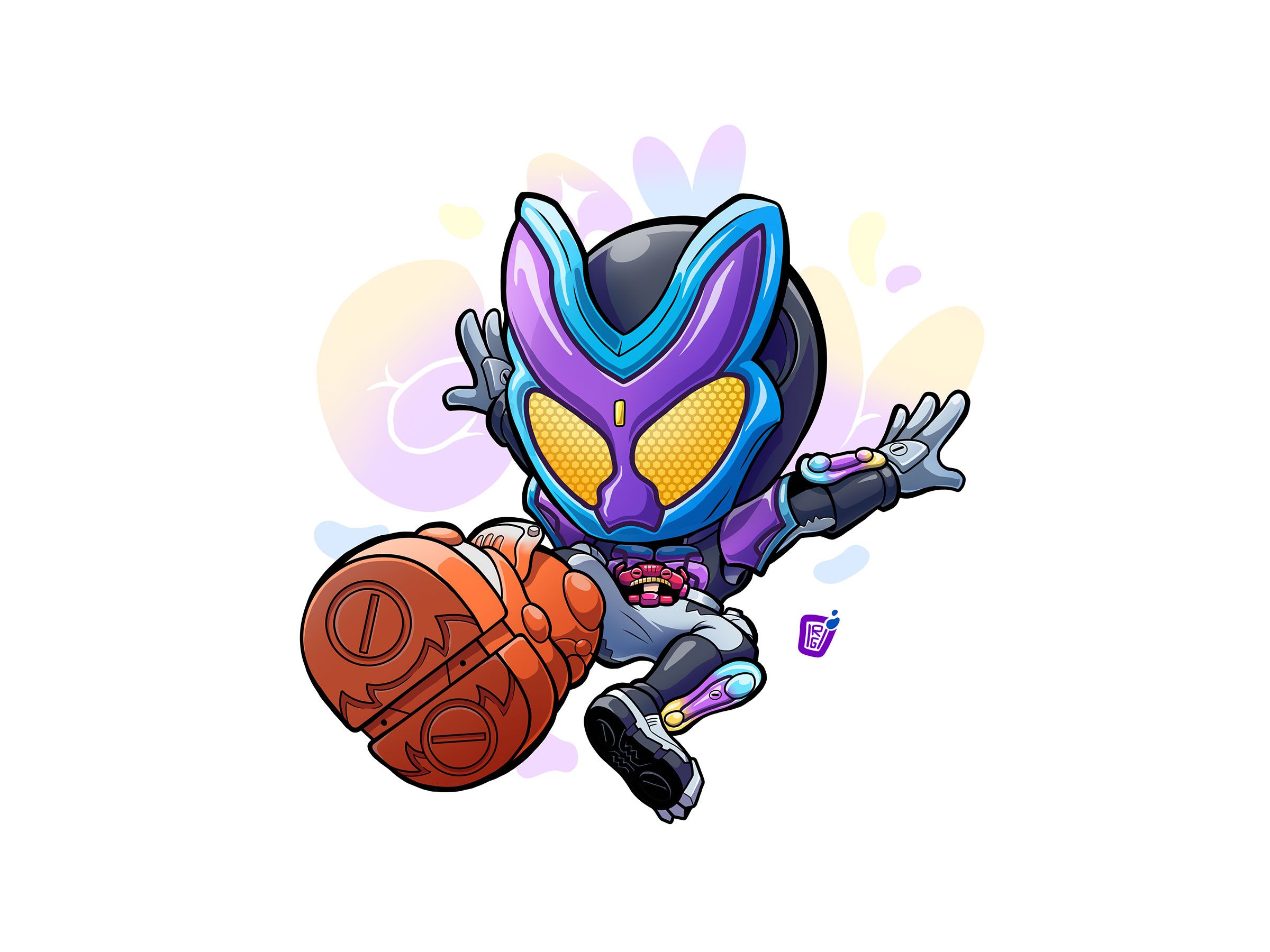 2400x1800 GAVV POPPIN GUMMY. Full Body Chibi. [Kamen Rider Gavv] by IrgiNM on Dribbble