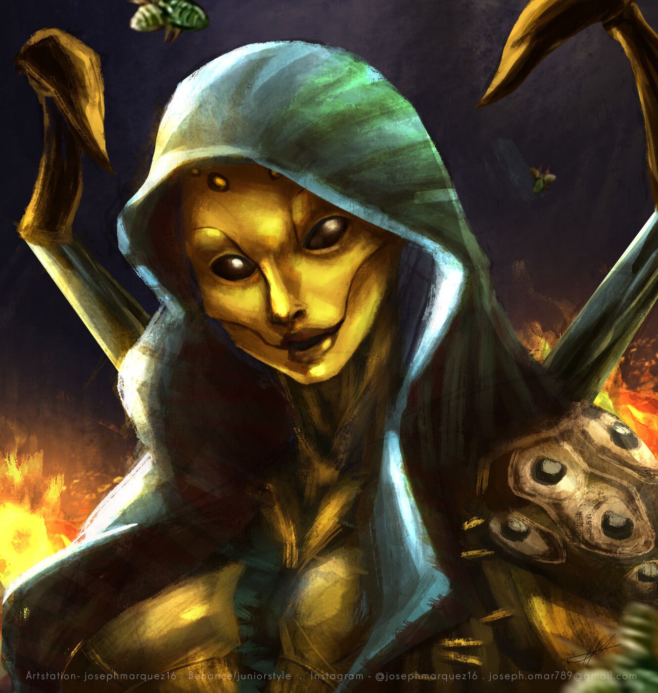 1330x1400 Mortal Kombat D´vorah speedpaint