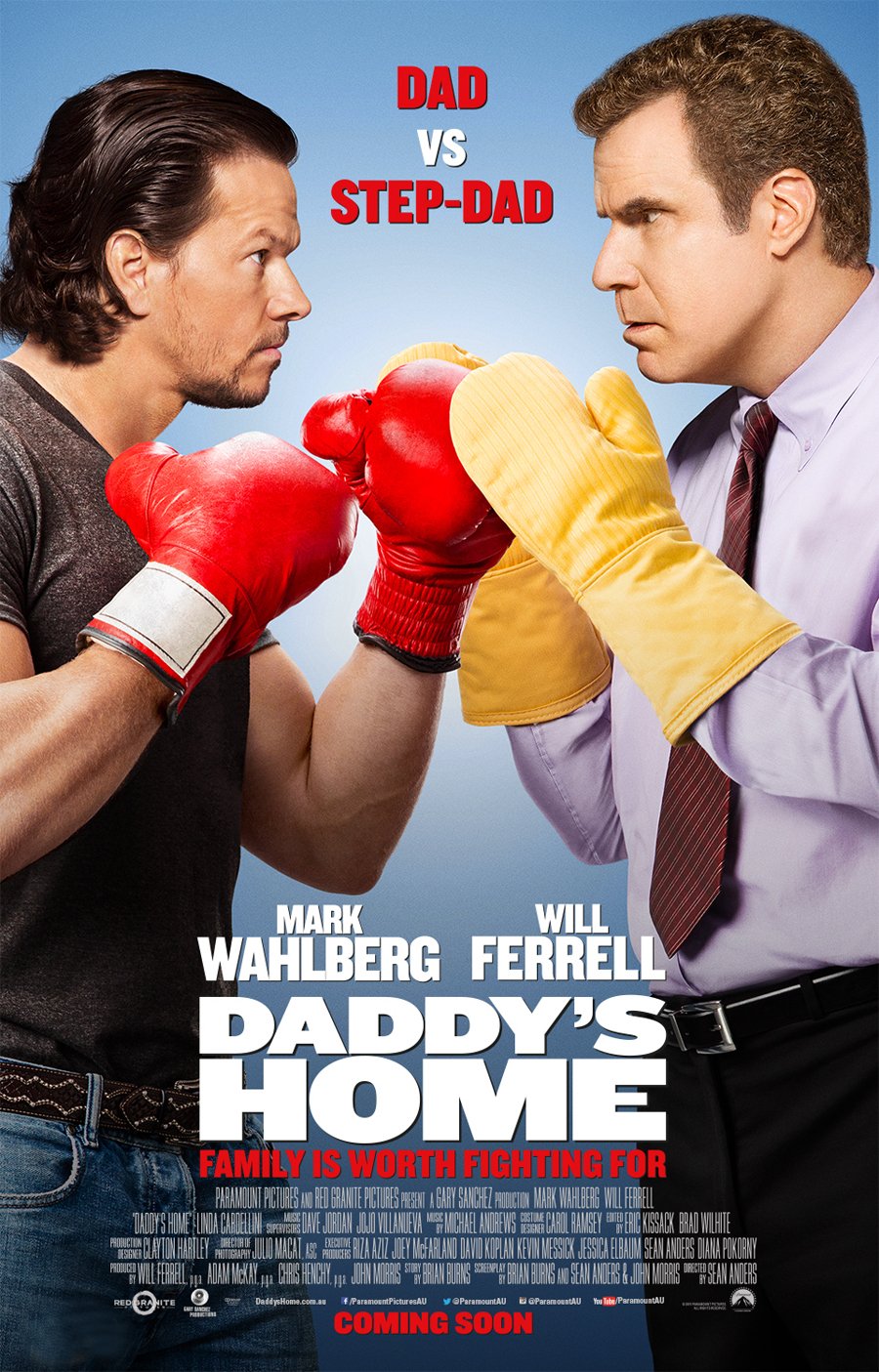 900x1405 DADDY'S HOME MOVIE POSTER DS ORIGINAL Ver B 27x40 WILL FERRELL MARK WAHLBERG