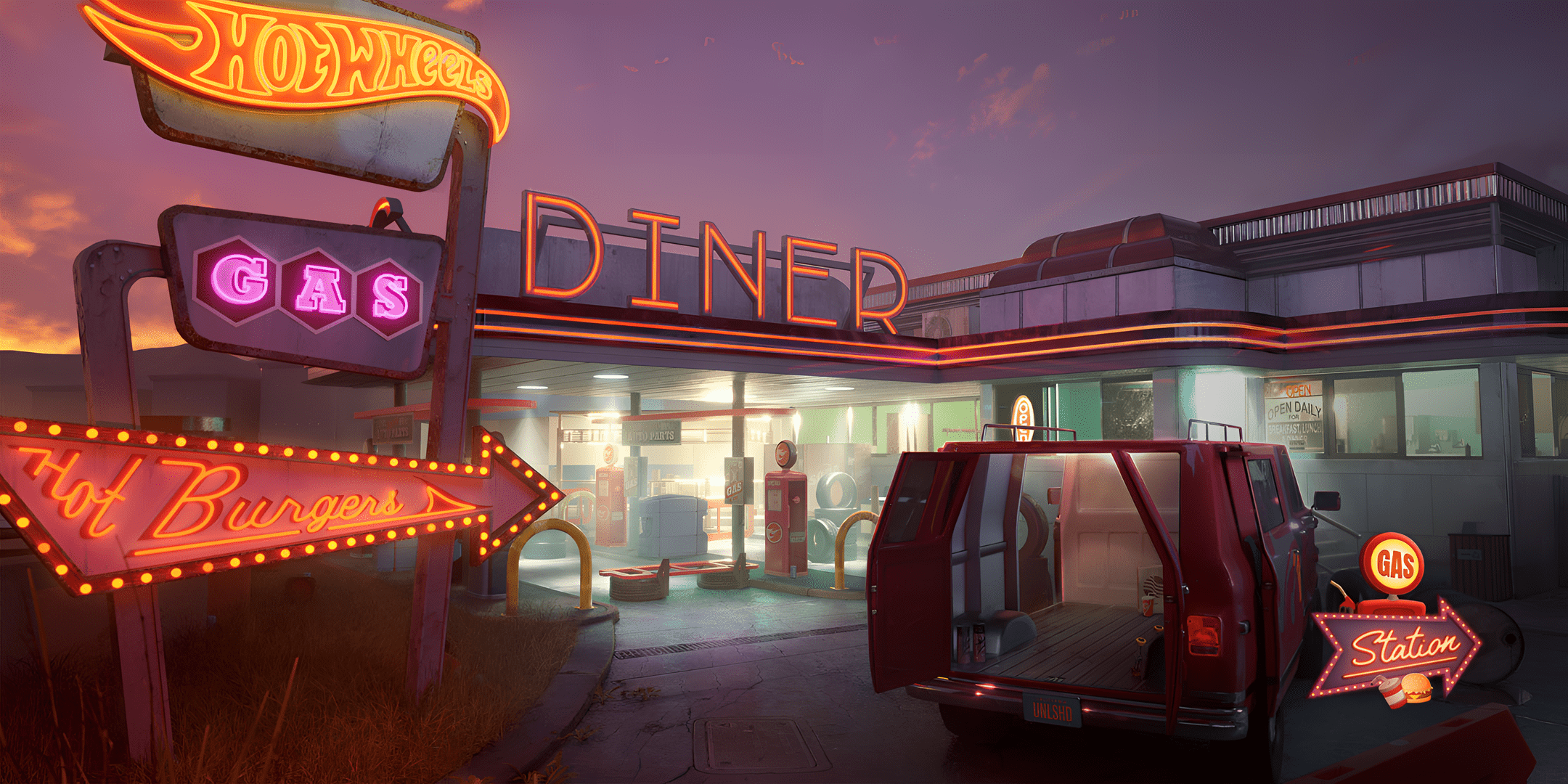 2160x1080 Download Turbocharged Diner HD Wallpaperx1080