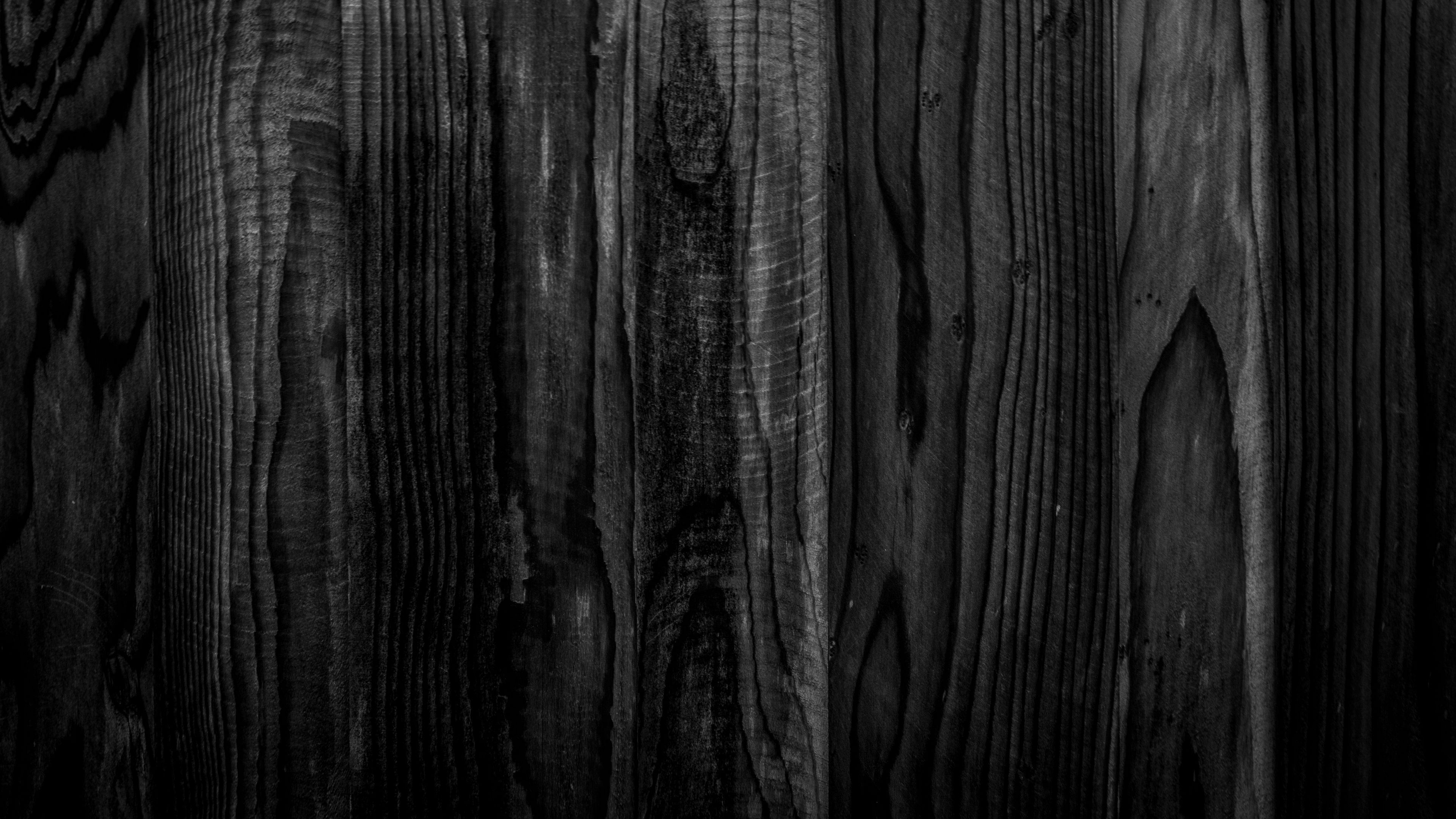 3840x2160 Black Wood Surface Texture 4K HD Texture Wallpaper