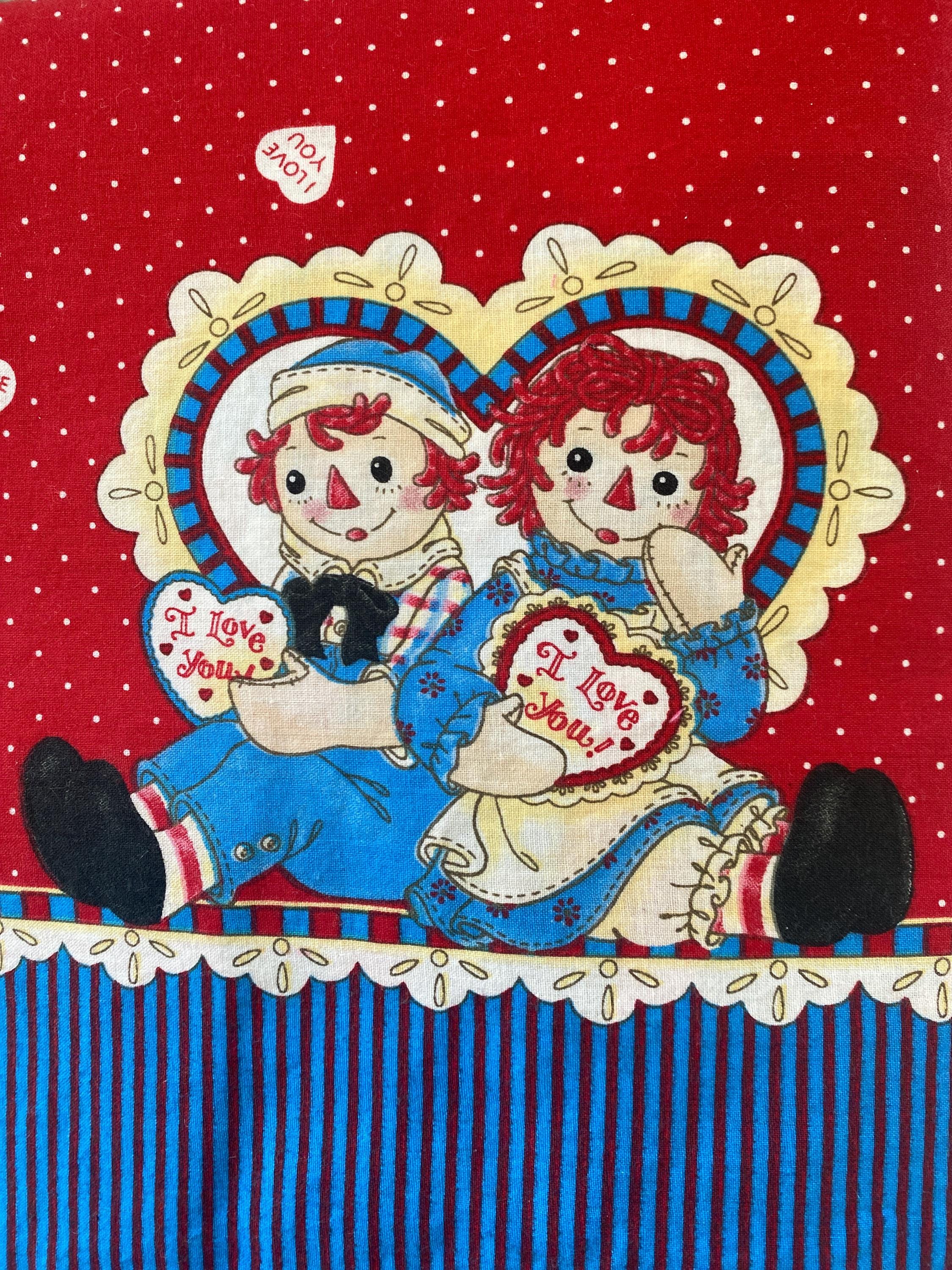 2250x3000 Raggedy Ann Andy Daisy Kingdom Simon Says With Blue Border Cotton