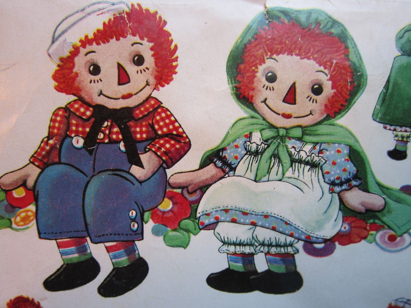 1600x1200 gold country girls: Patterns From The Past: Raggedy Ann and Andy, and also Little Lulu!