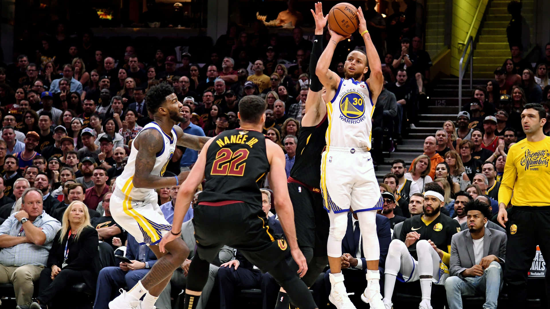 1920x1080 Shot Of Stephen Curry 4k Versus Cavaliers Wallpaper