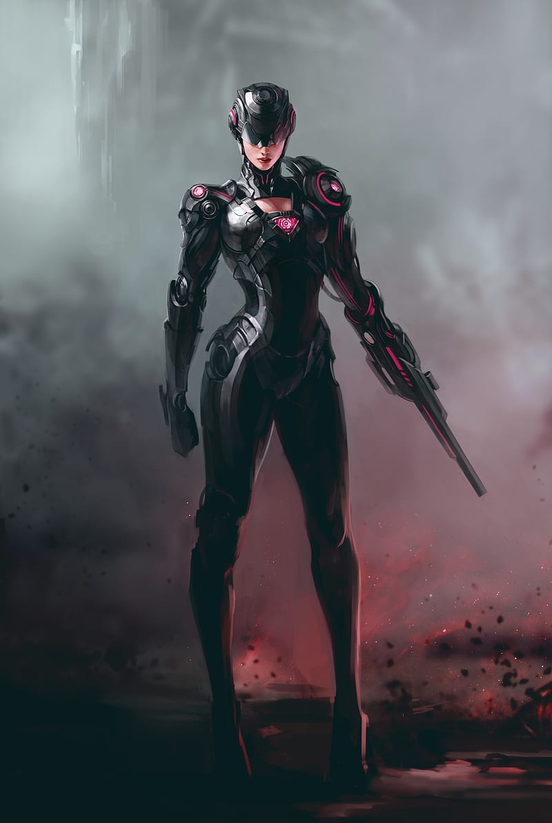 800x1193 HD cyber soldier wallpaper