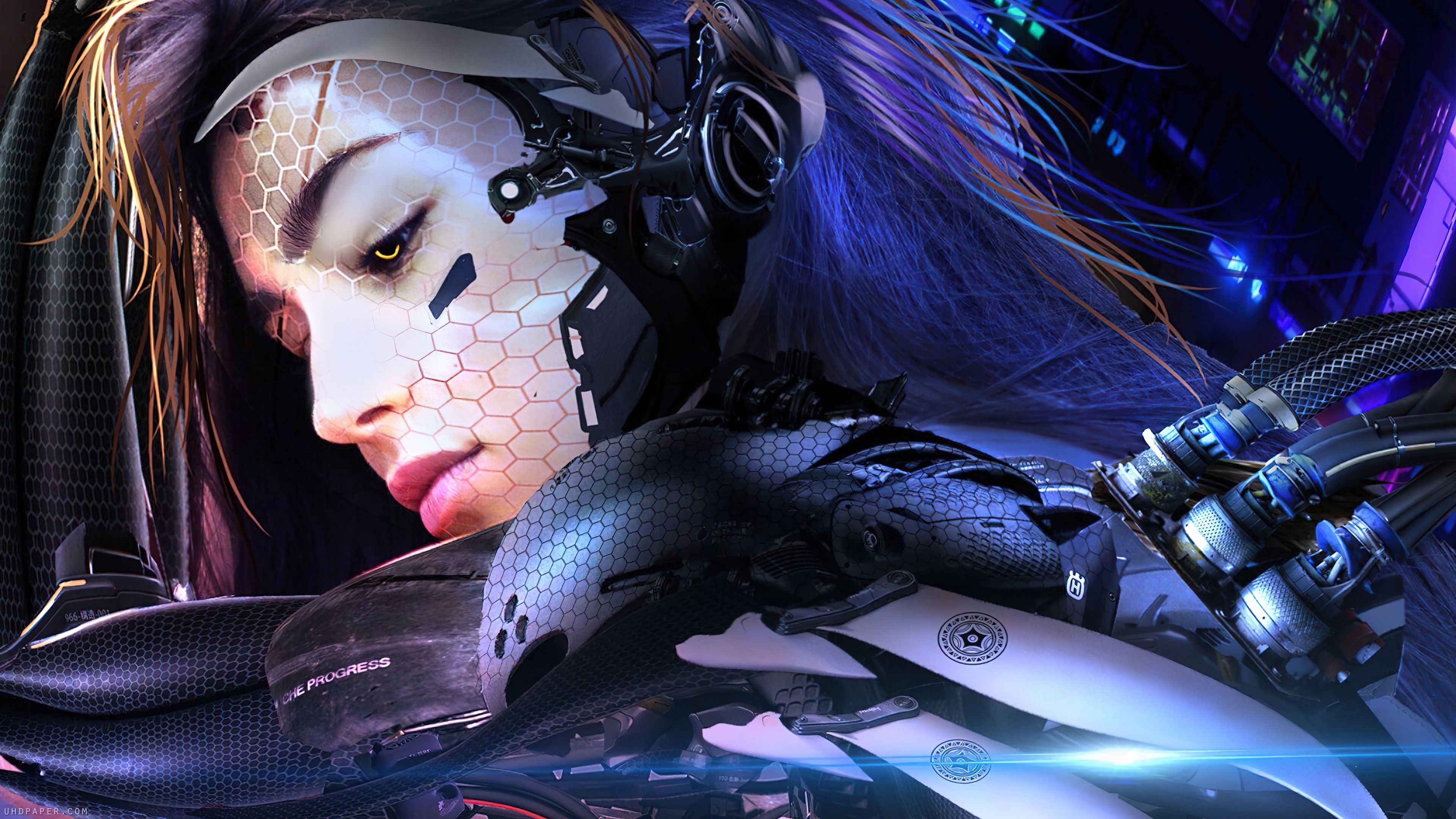 3840x2160 Sci Fi Soldier Girl Cyber Suit Wallpaper 4K HD PC F