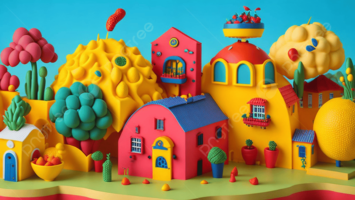 1200x675 Fruity City Claymation, Claymation, City, House Background Image And Wallpaper for Free Download